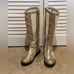 Trish Scully Gramercy Gold Boot Size 33